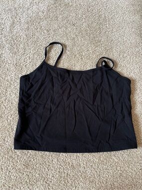 Black Women's Crop Cami Top